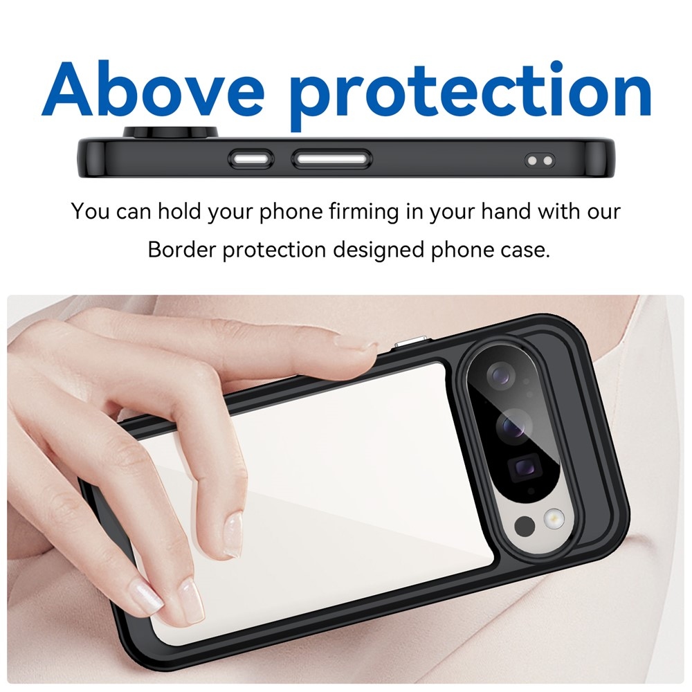 Gél tok fix hátlappal a Google Pixel 10 Pro/Pixel 10 készülékhez - fekete