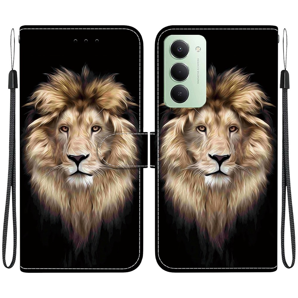 Sokoldalú könyv tok Xiaomi Redmi 15 4G (171mm) - oroszlán