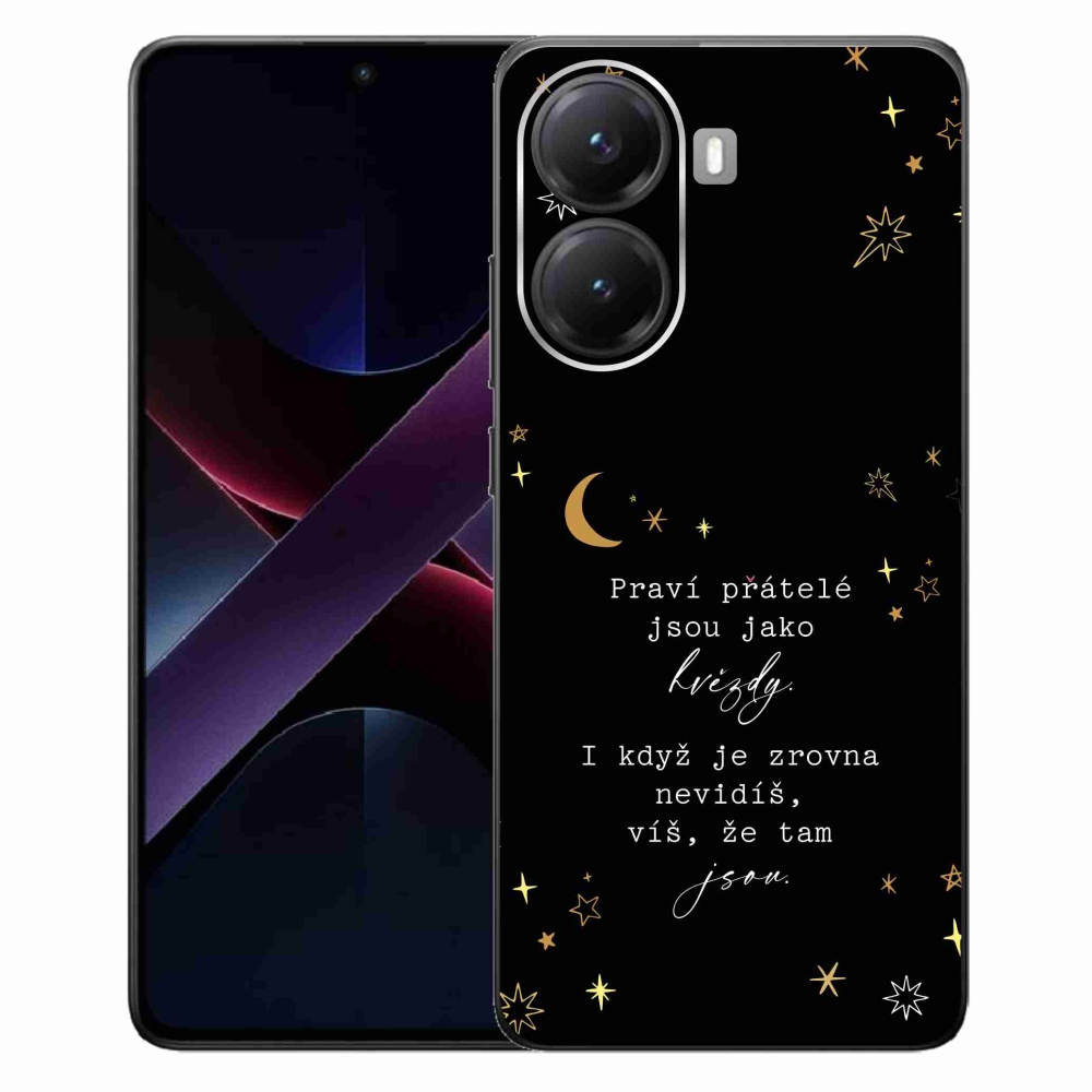 Gél borító mmCase a Xiaomi Poco X7 Pro 5G számára - idézem 6 fekete háttér