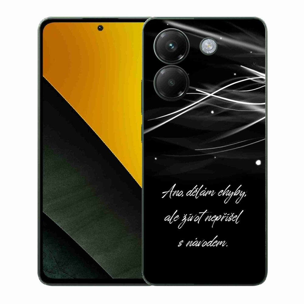 Gél borítás mmCase a Xiaomi Poco M7 Pro 5G számára - idézem fekete háttér