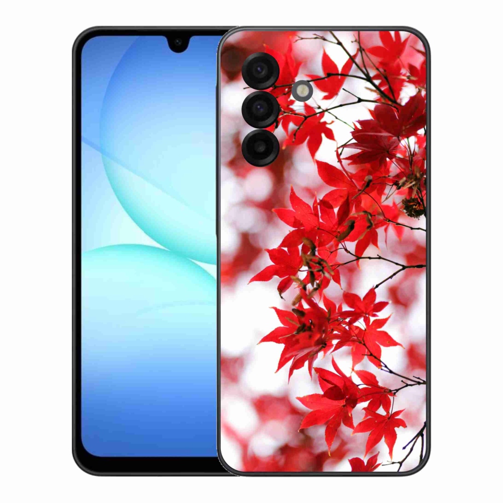 Zselés borítás mmCase Samsung Galaxy A17 4G/5G - piros levelek