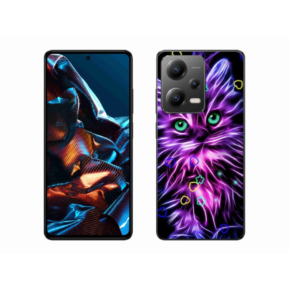 Gél borítás mmCase a Xiaomi Redmi Note 12 Pro 5G számára - absztrakt macska