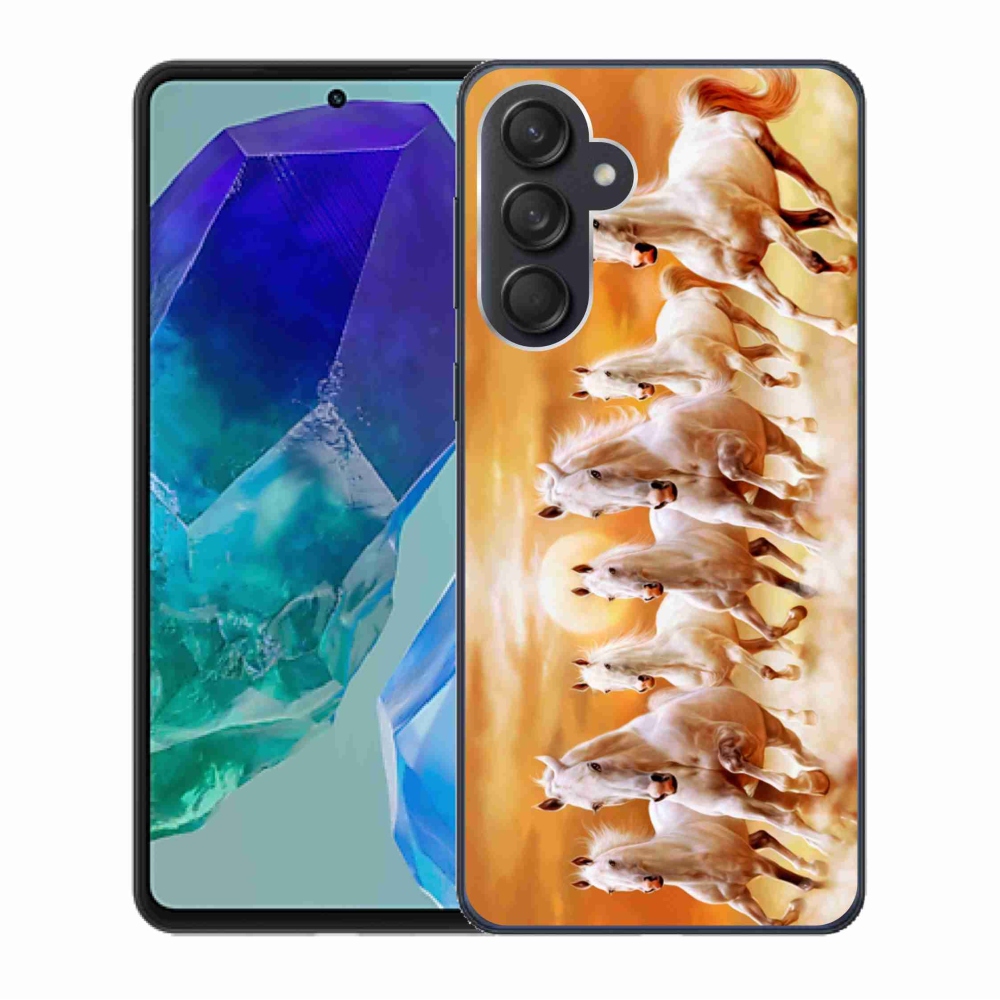 Gél tok mmCase a Samsung Galaxy M55 5G készülékhez - lovak 2