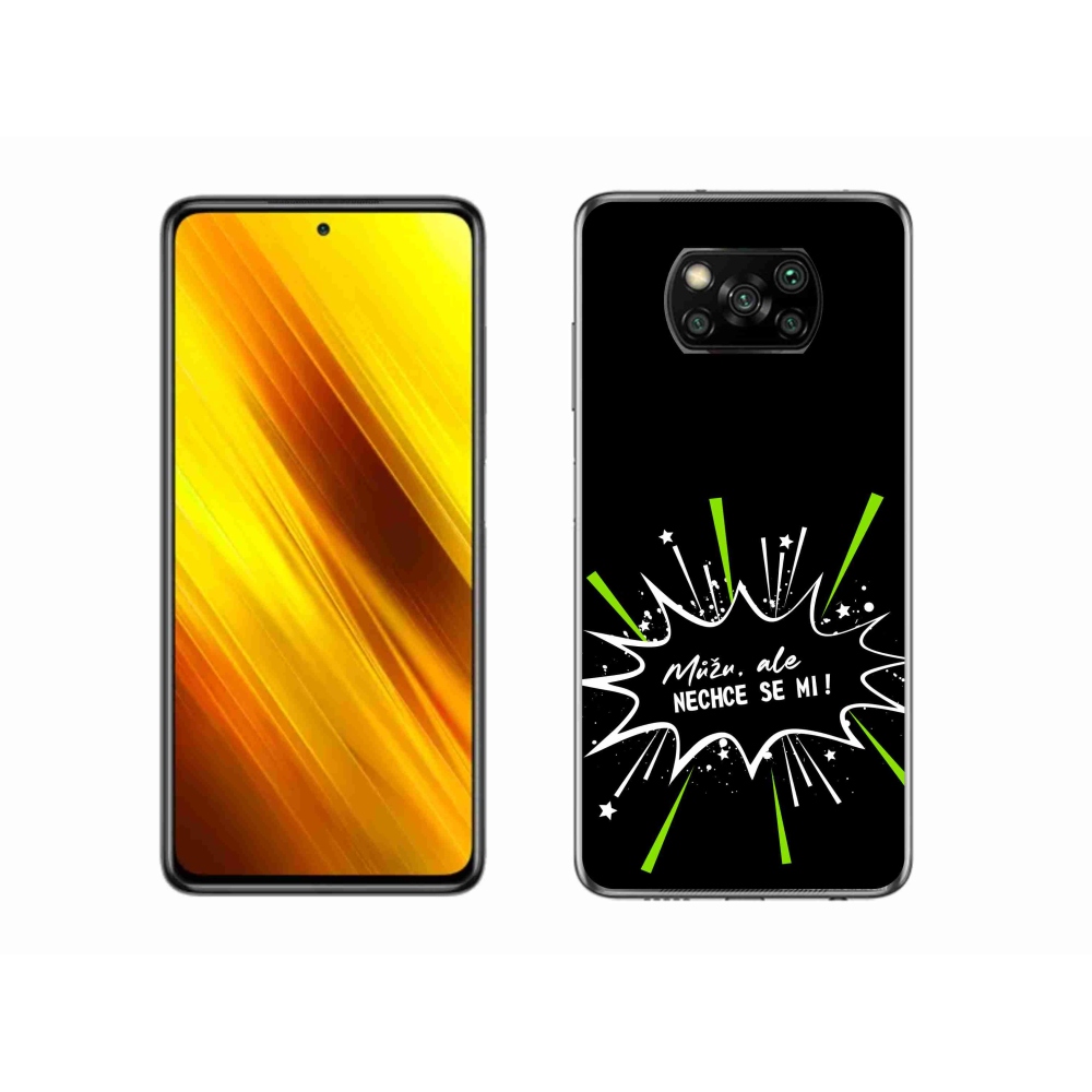 Gél borító mmCase a Xiaomi Poco X3 Pro számára - vicces szöveg 11 fekete háttér