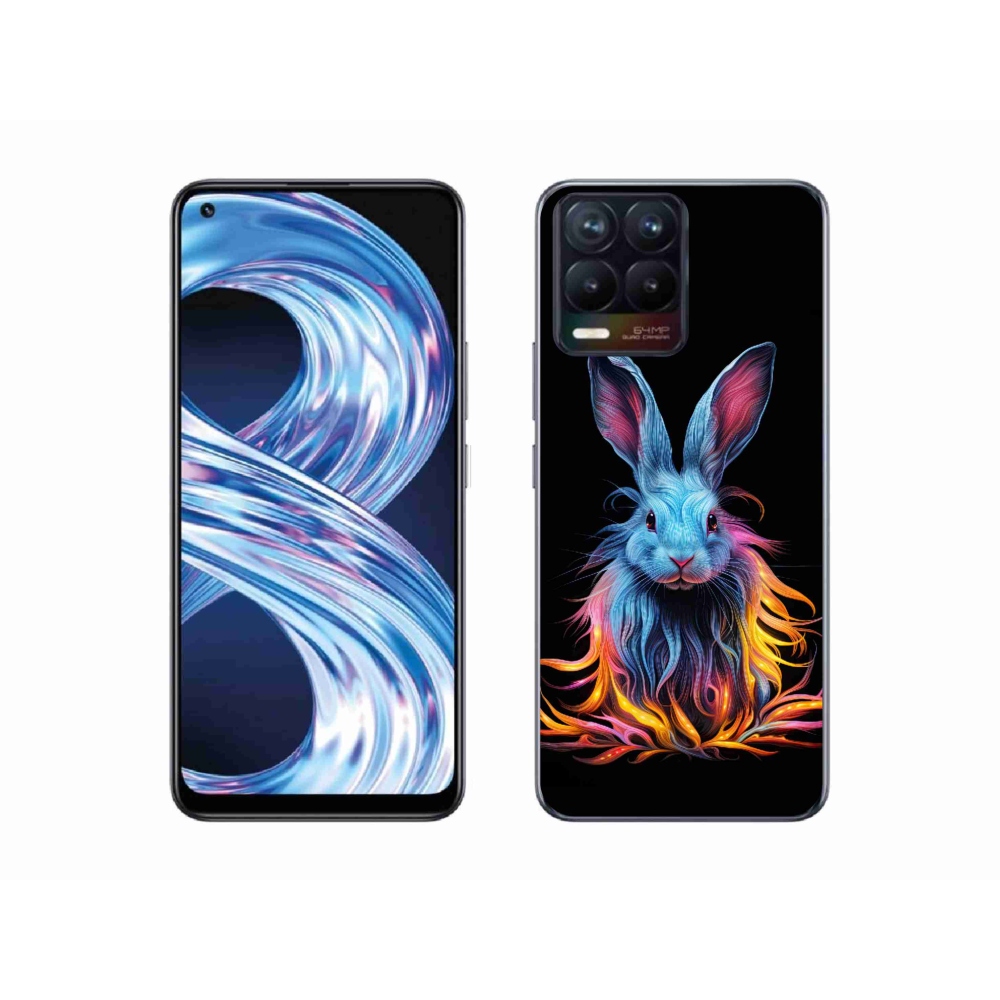 Gél borítás mmCase a Realme 8 Pro készülékhez - absztrakt nyúl