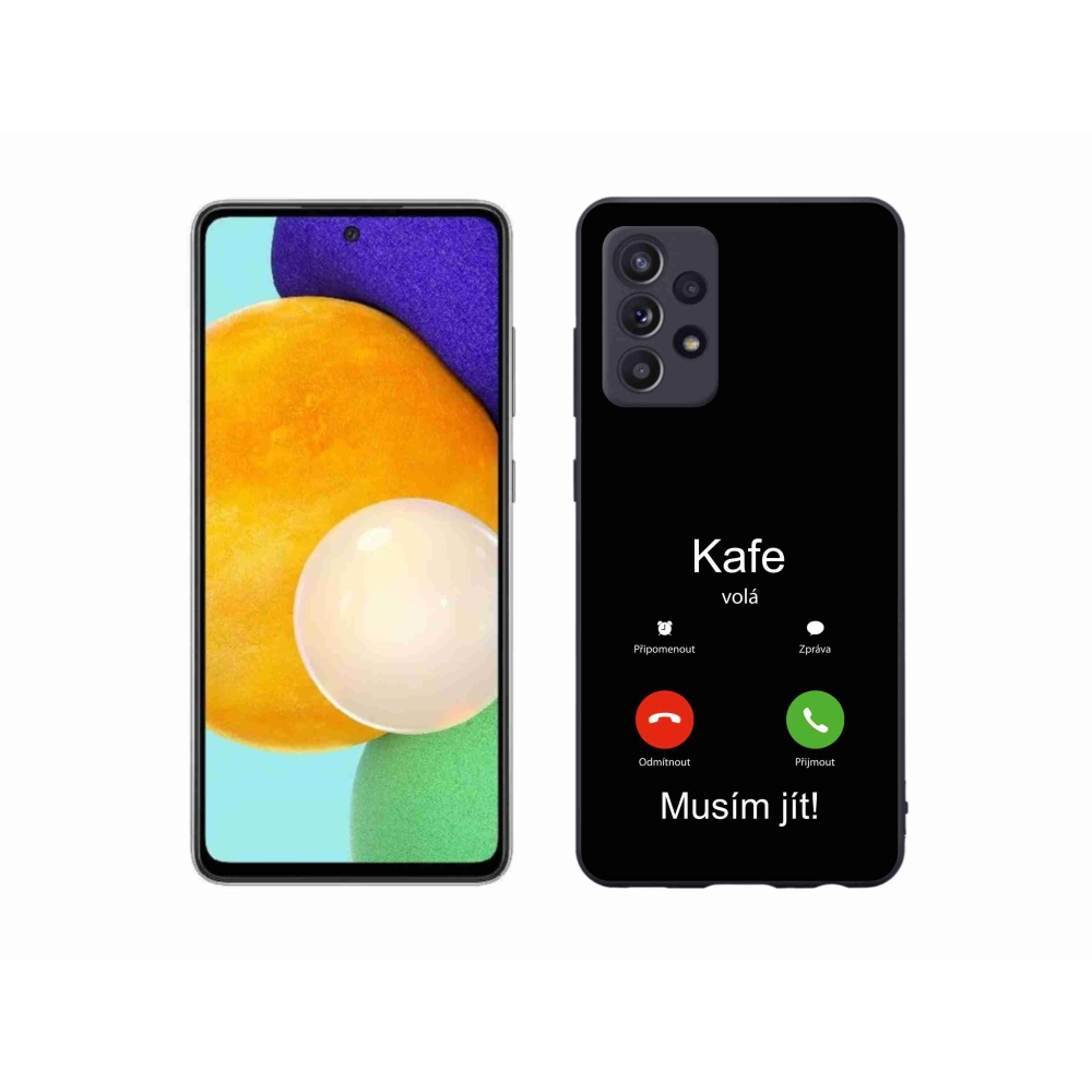Gél borító mmCase Samsung Galaxy A52s 5G - kávé hívó fekete háttérrel