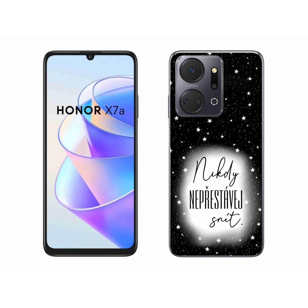 Gél borítás mmCase a Honor X7a készülékhez - Idézet 1 fehér és fekete háttérrel