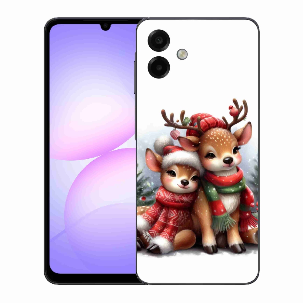 Zselés borítás mmCase Samsung Galaxy A07 4G - karácsonyi rénszarvashoz