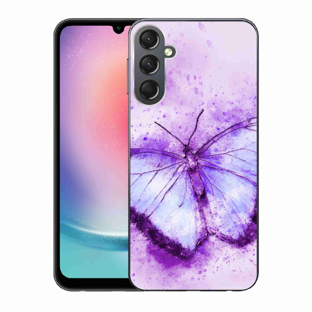 Gél védőhuzat mmCase Samsung Galaxy A24 készülékhez - lila pillangó