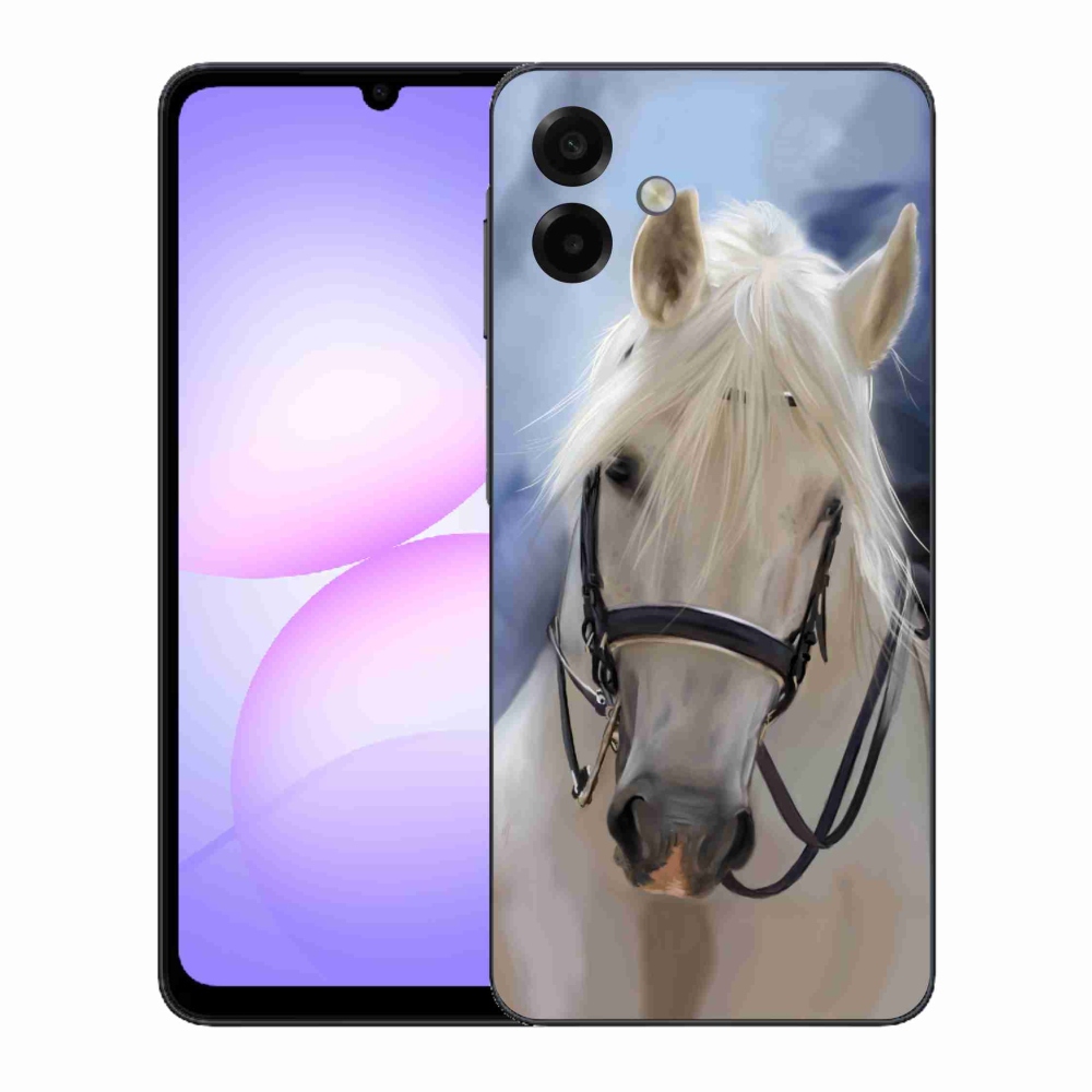 Gél borítás mmCase Samsung Galaxy A07 4G - fehér ló - Samsung Galaxy A07 4G - fehér ló