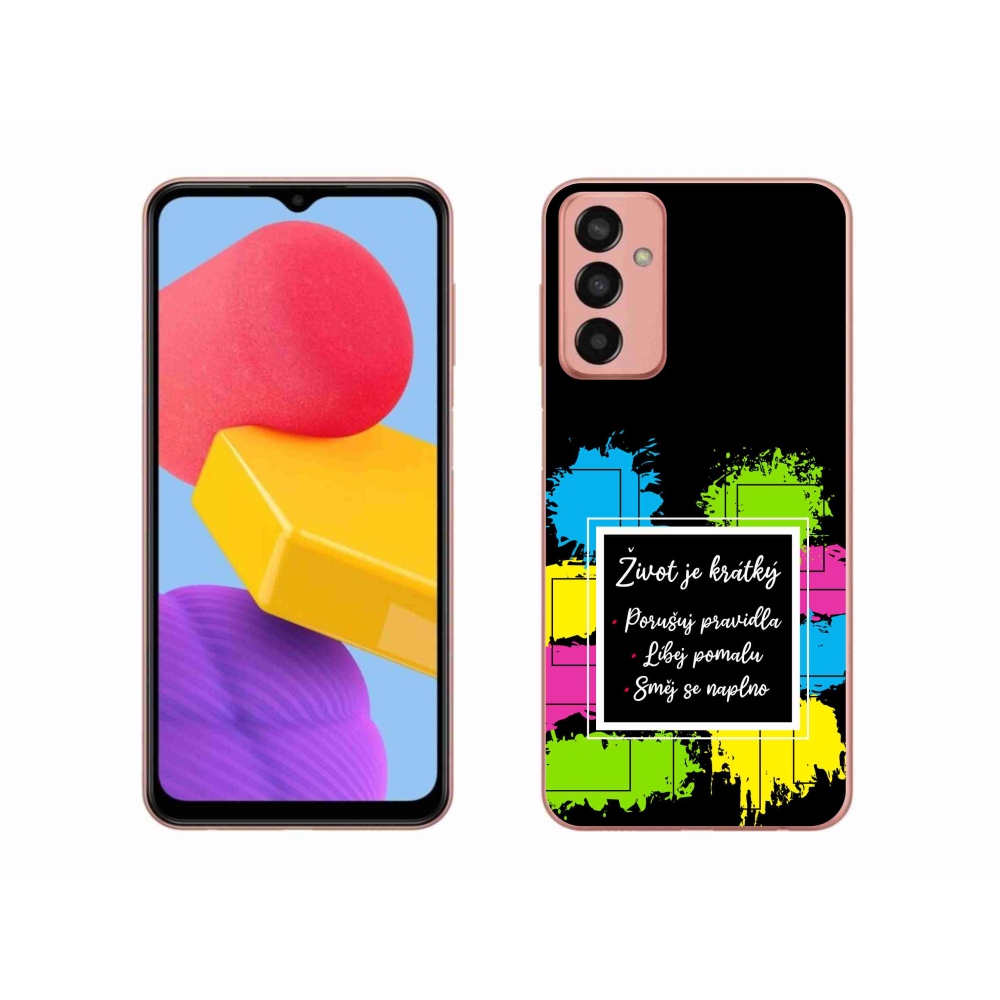 Gél borító mmCase Samsung Galaxy M13 - idézet 5 fekete háttérrel