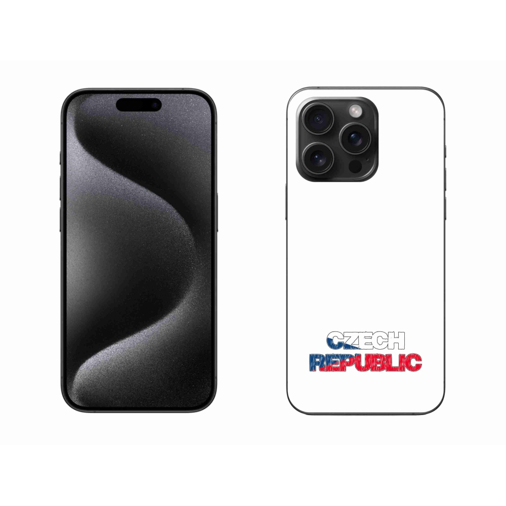 Gél borítás mmCase iPhone 15 Pro Max készülékhez - Csehország fehér háttér