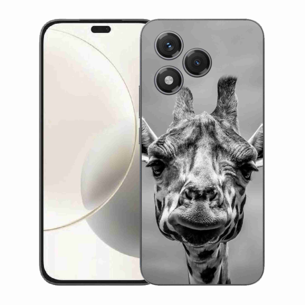 Zselés borítás mmCase a Honor 400 Lite készülékhez - fekete-fehér zsiráf