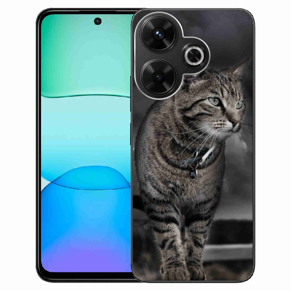 Gél borítás mmCase a Xiaomi Redmi 13 4G/Poco M6 4G - macska számára