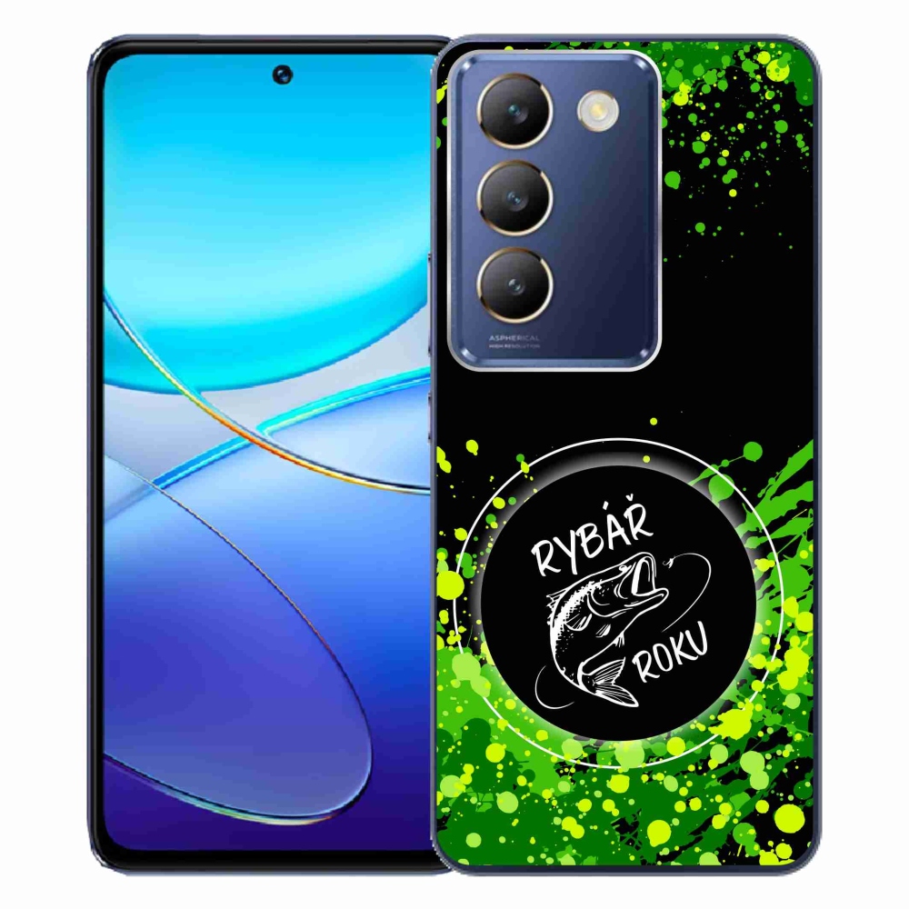 Gél borító mmCase a Vivo V40 SE 4G/5G-n - az év horgásza fekete háttérrel