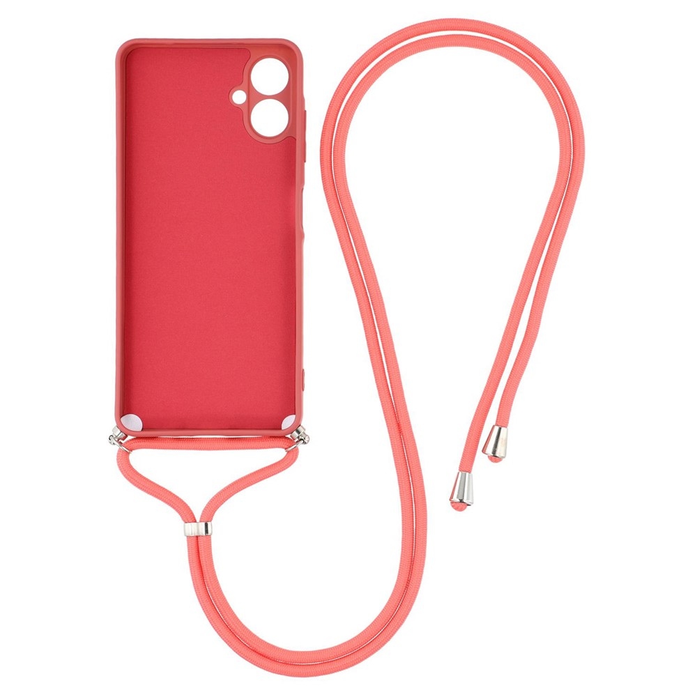 Bélés zselés tok húzózsinórral Samsung Galaxy A07 4G - bordó színű