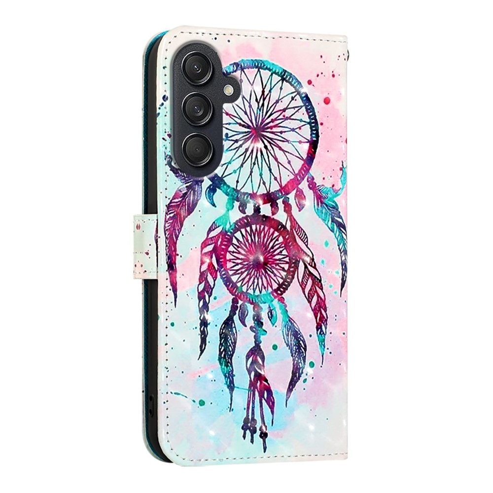 Patte könyv tok Samsung Galaxy M55 5G-hez - színes álomfogó