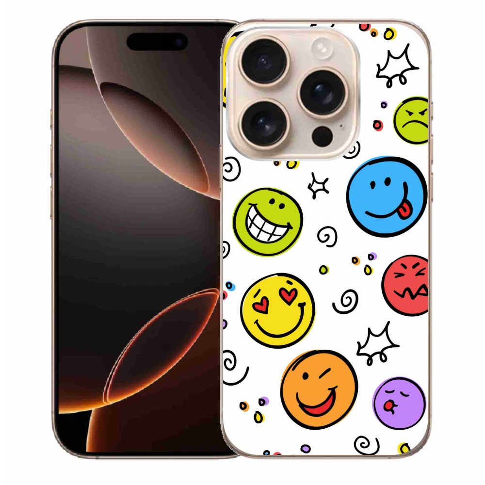 Gél borítás mmCase iPhone 16 Pro Max készülékhez - smiley-k