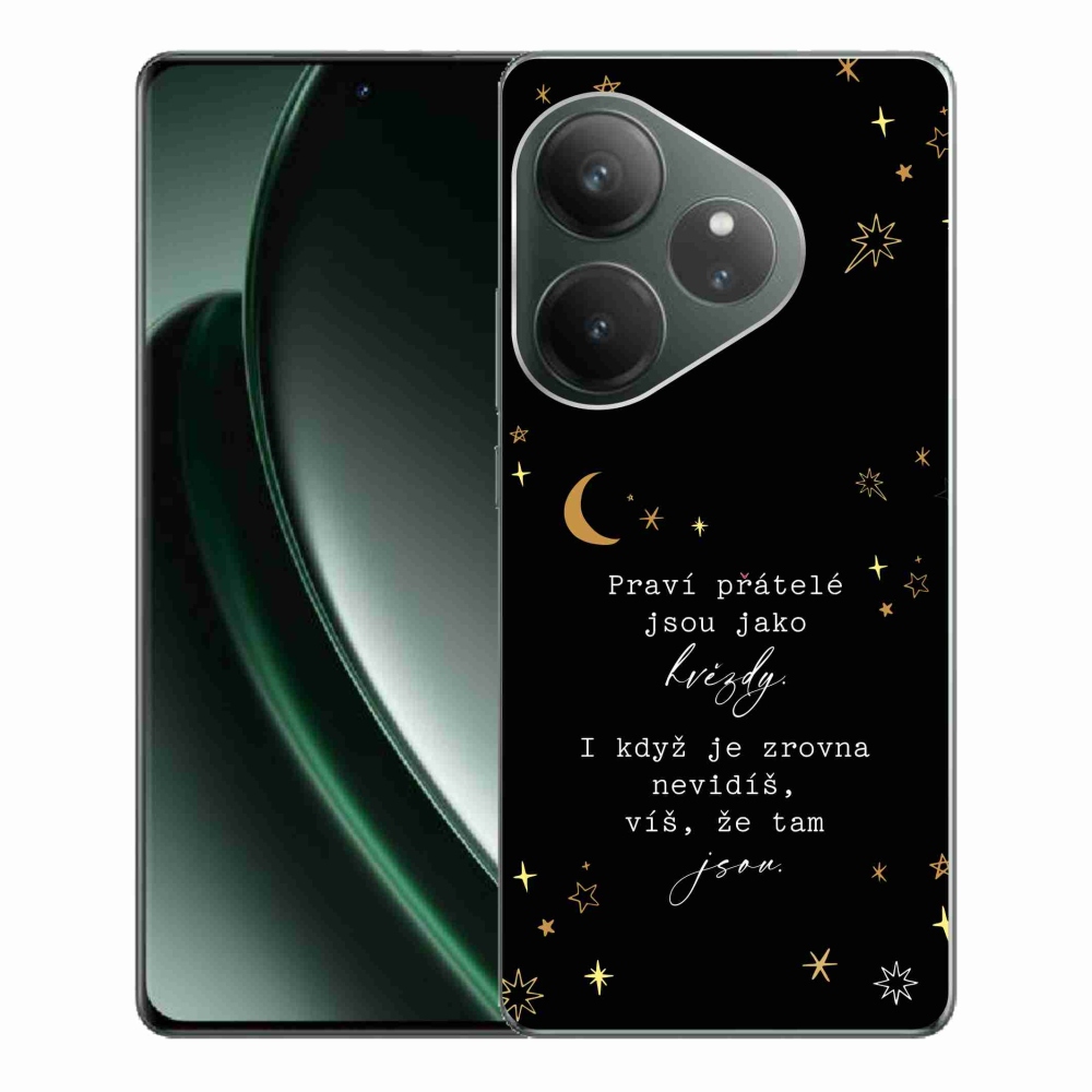 Gél borítás mmCase a Realme GT 6 5G/GT 6T 5G - Idézet 6 fekete háttérrel