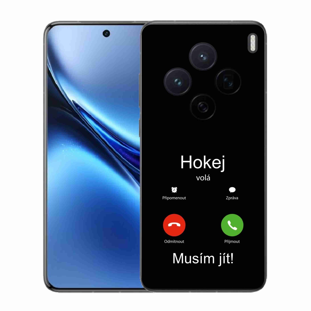 Gél borítás mmCase a Vivo X200 5G - hoki hívások fekete háttérrel