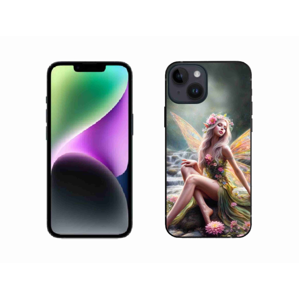 Gél borítás mmCase iPhone 14 készülékhez - pillangó nő 1