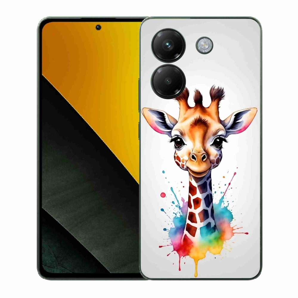 Gél borítás mmCase a Xiaomi Poco M7 Pro 5G-hez - zsiráf 1