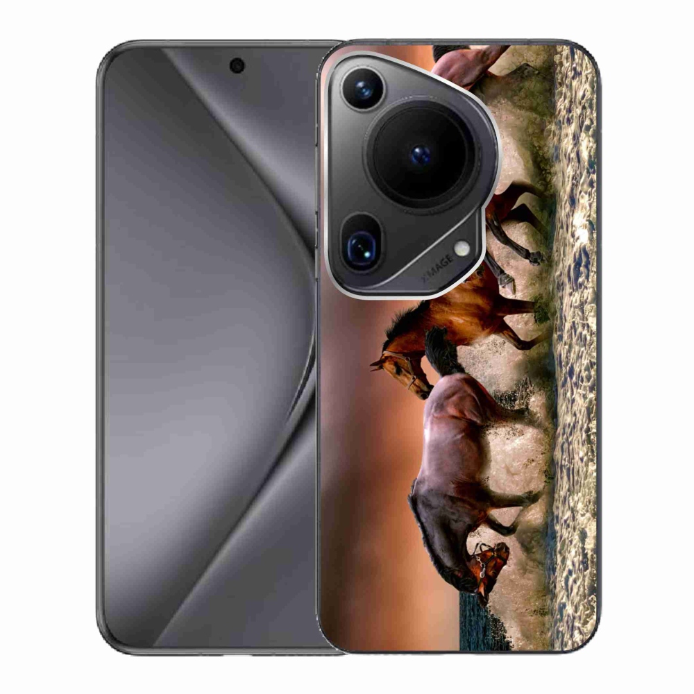 Gél tok mmCase a Huawei Pura 70 Ultra készülékhez - lovak 1