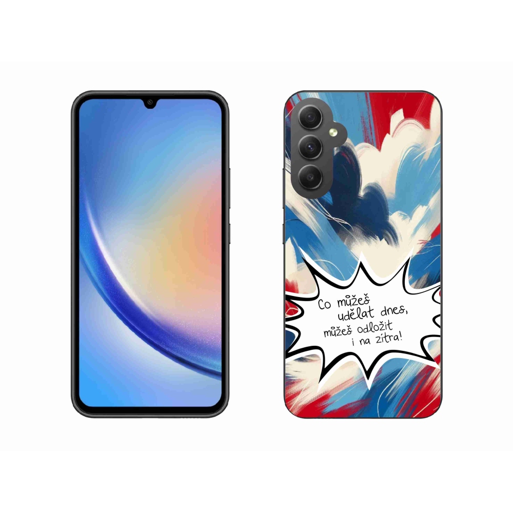 Gél borító mmCase Samsung Galaxy A34 5G - vicces szöveg 9 fehér háttér