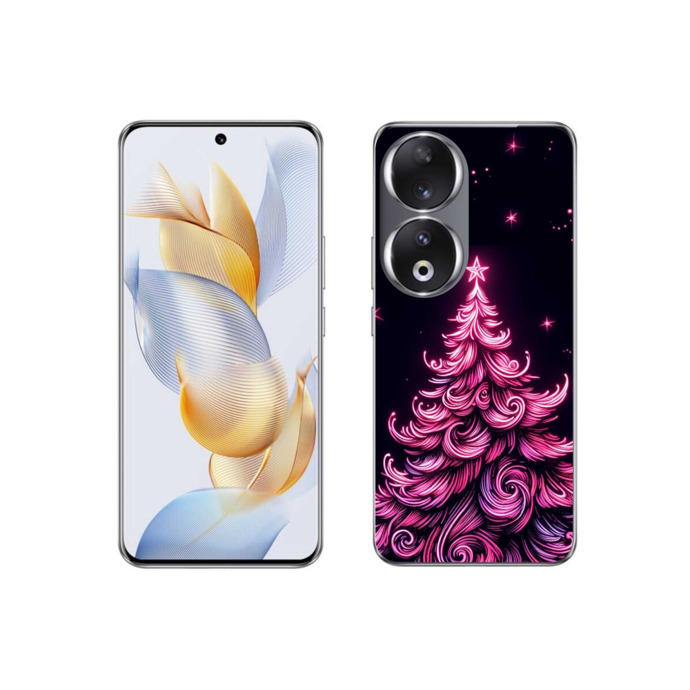 Zselés borítás mmCase a Honor 90-hez - neon karácsonyfa 2