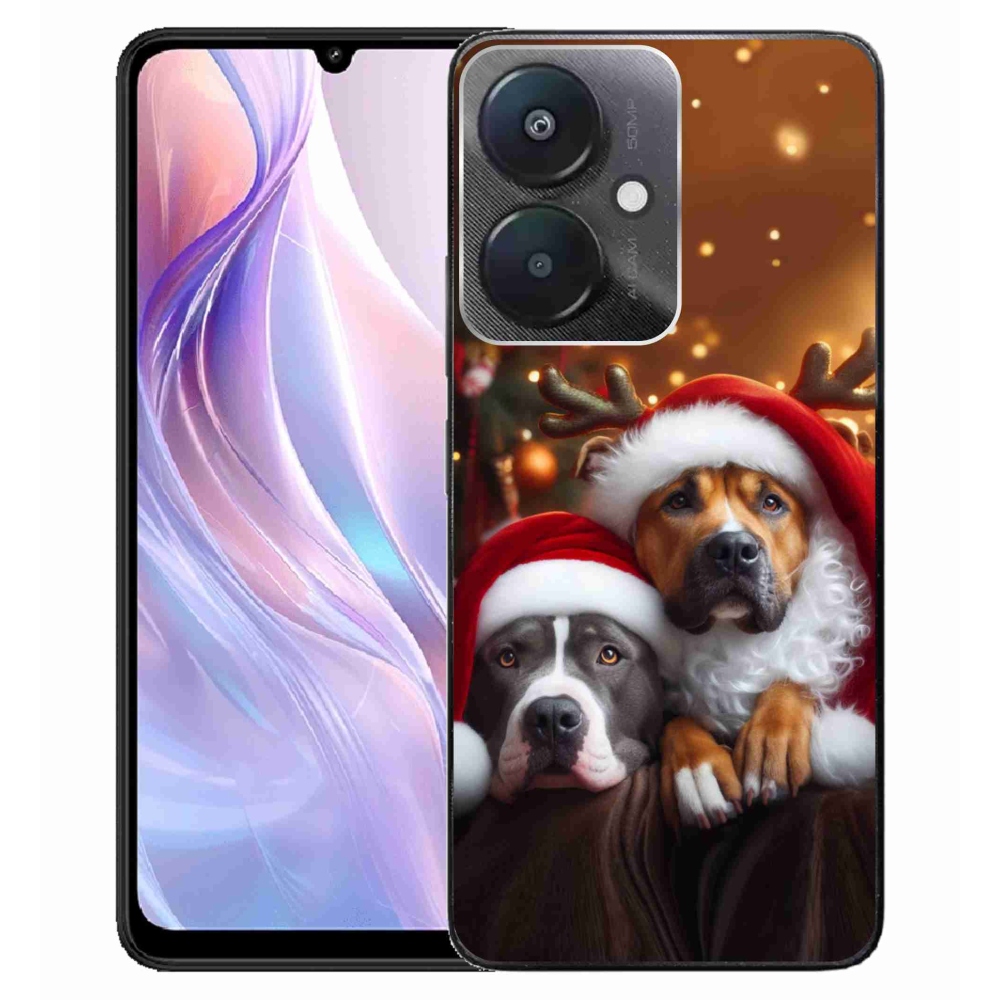 Gél borító mmCase a Xiaomi Redmi 13C 5G számára - Karácsonyi kutyák