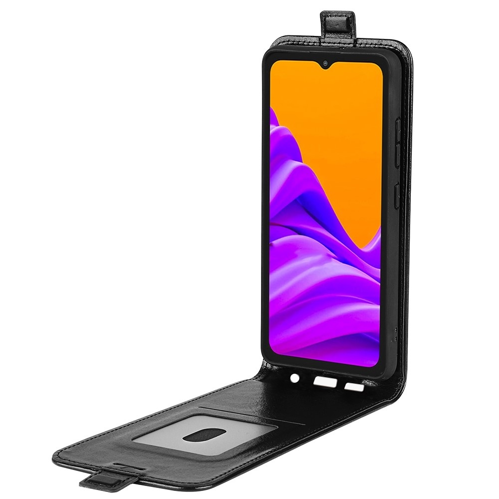 Függőleges könyvtáska Samsung Galaxy Xcover 7 Pro készülékhez - fekete