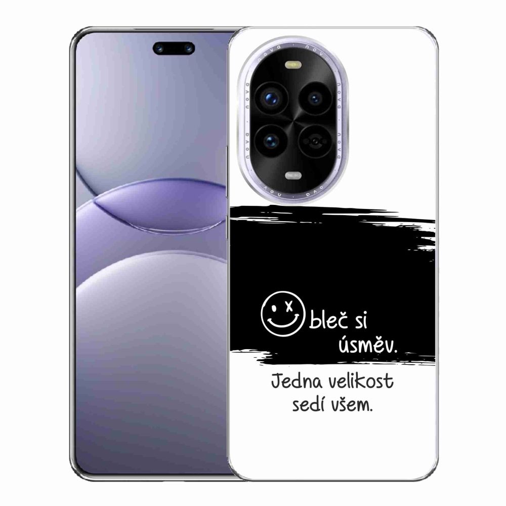 Gél borító mmCase a Huawei Nova 13 Pro 5G-hez - vicces szöveg 8 fekete és fehér háttérrel