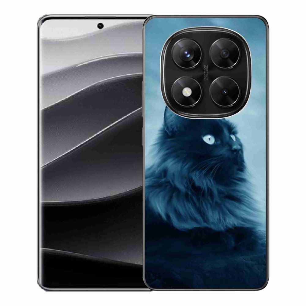 Zselés borítás mmCase a Xiaomi Redmi Note 14 Pro 5G/Poco X7 5G - fekete macska 1