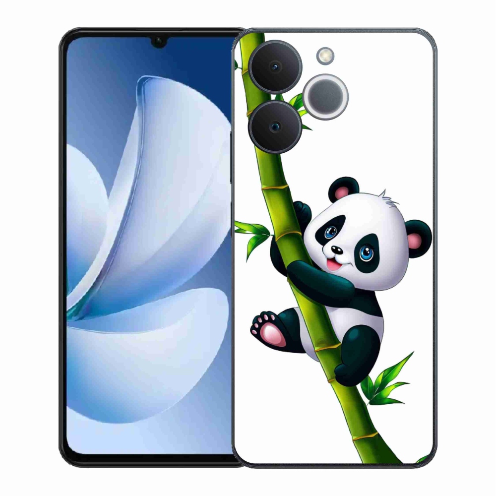 Gél borítás mmCase a Realme Note 70T-hez - bambuszon lévő panda