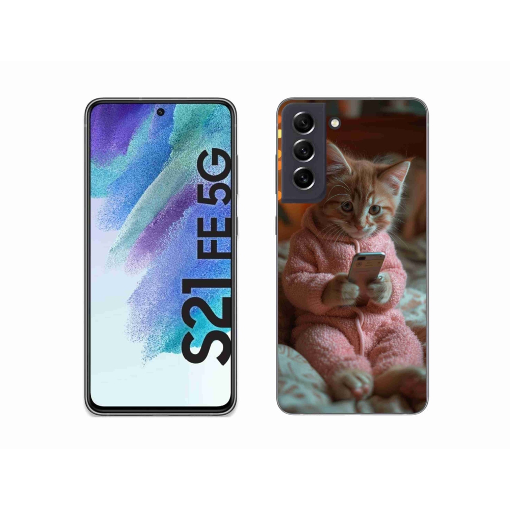 Zselés borítás mmCase Samsung Galaxy S21 FE 5G - baba mobillal