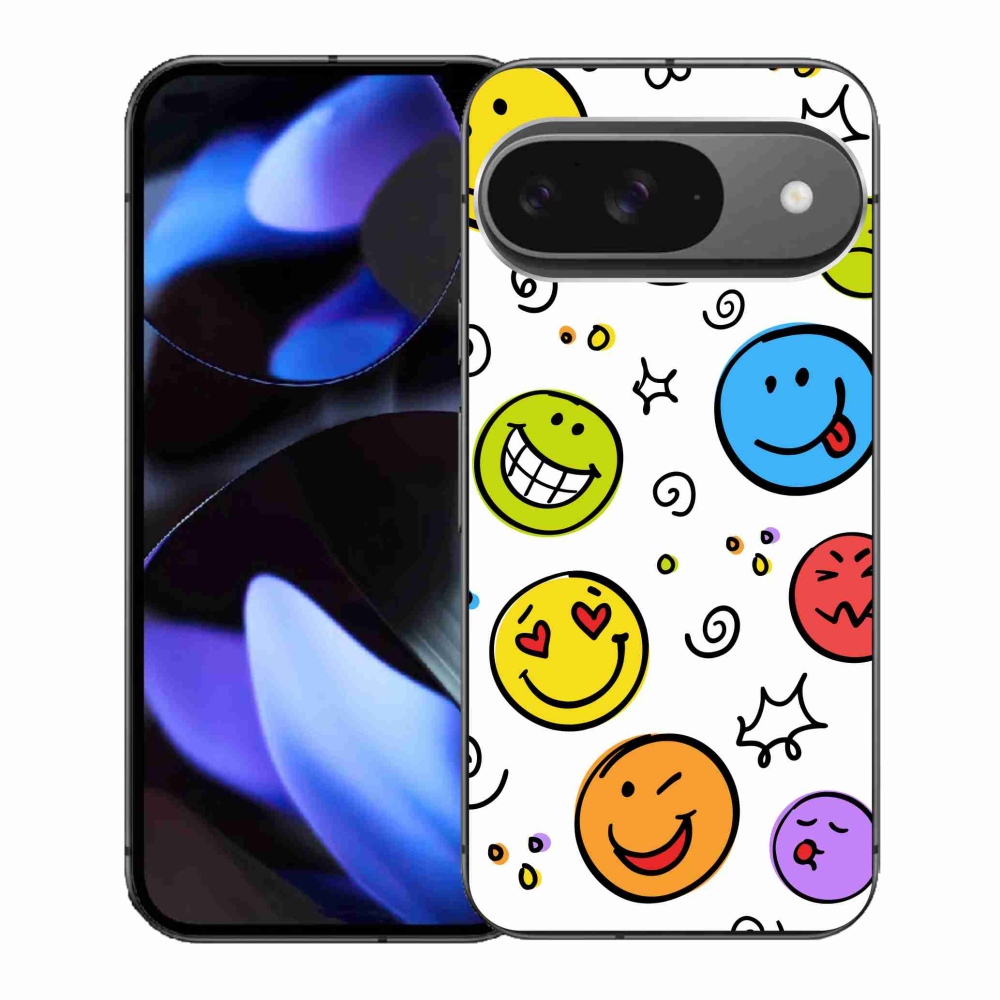 Gél borítás mmCase a Google Pixel 9/9 Pro készülékhez - smiley-k
