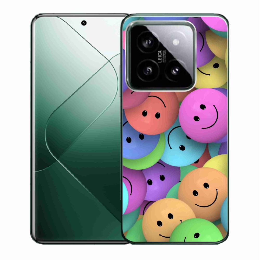 Gél borító mmCase a Xiaomi 14-hez - színes smiley-k