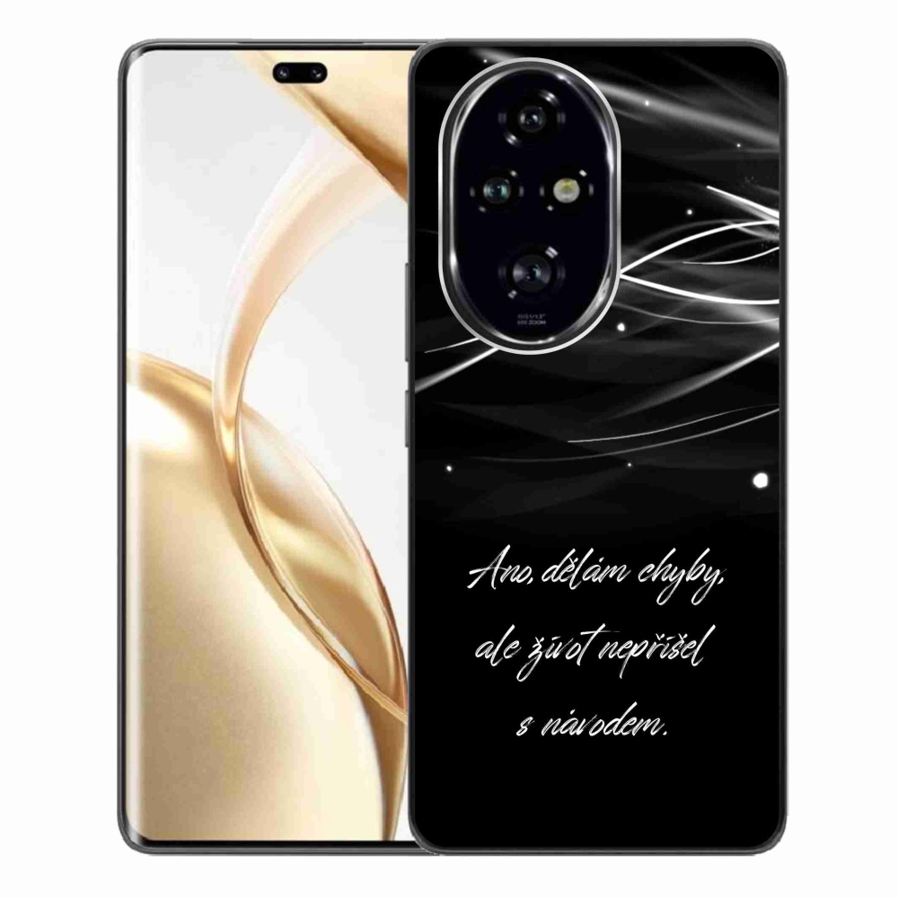 Gél borító mmCase a Honor 200 Pro 5G készülékhez - idézem fekete háttér