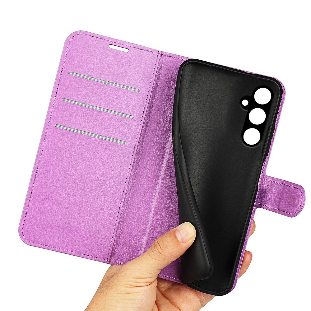 Litchi könyv tok Samsung Galaxy A15 4G/5G készülékhez - lila