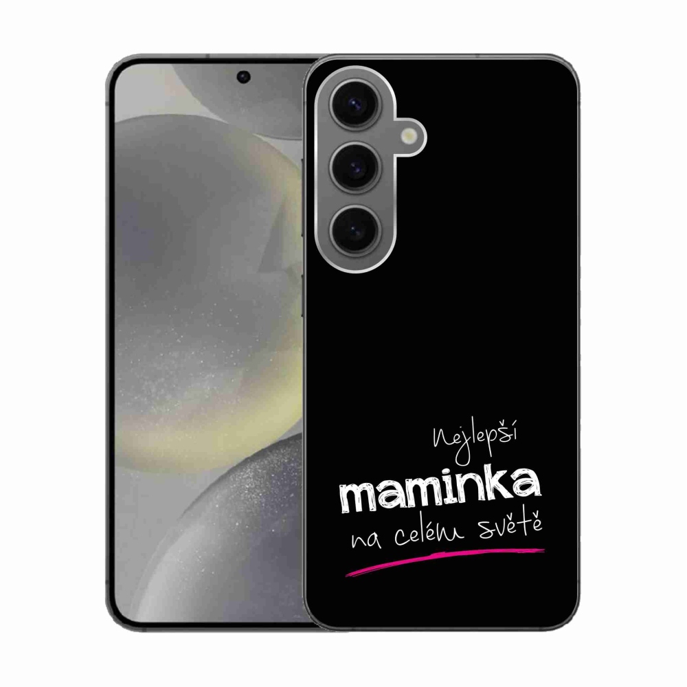 Gél borító mmCase Samsung Galaxy S24 - legjobb anya 4 fekete háttérrel