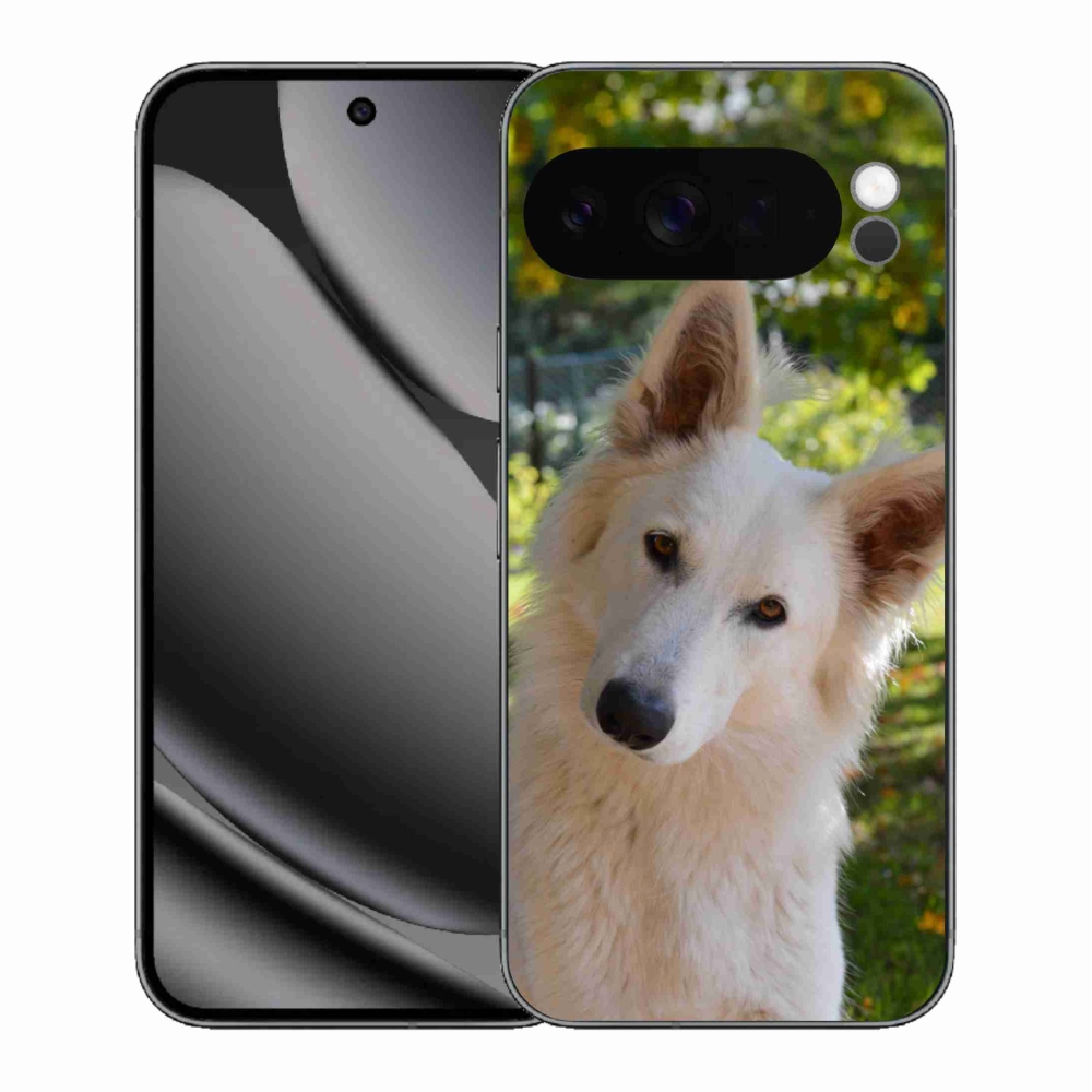 Gél borítás mmCase a Google Pixel 10 Pro XL-hez - Fehér svájci juhász 1