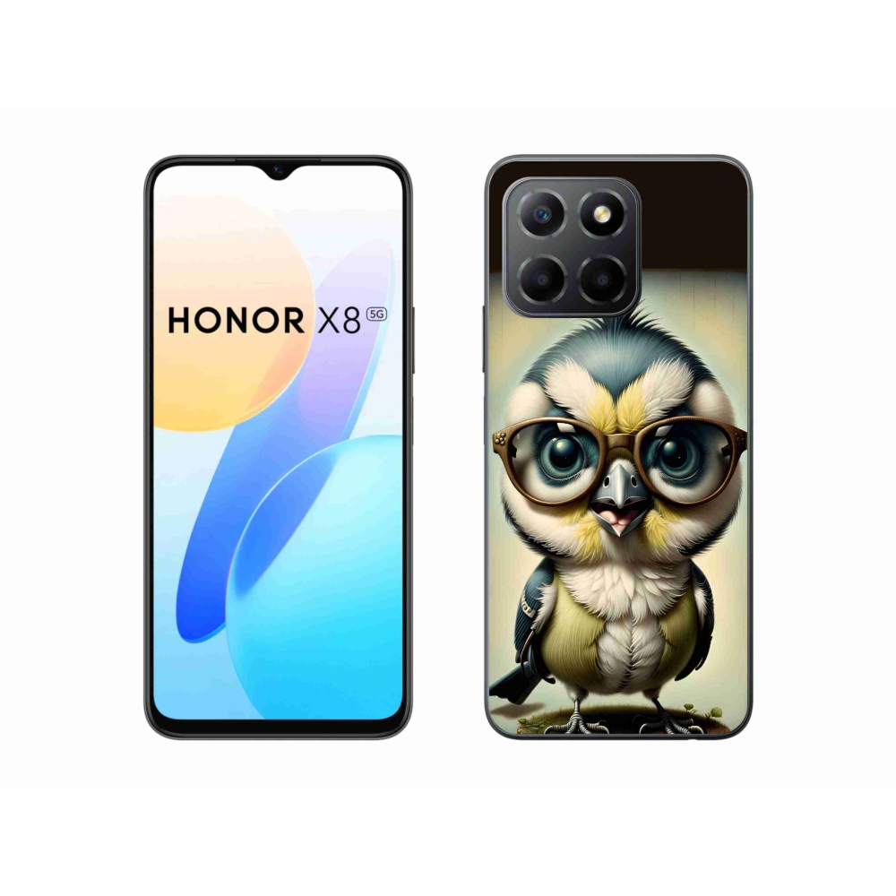 Zselés borítás mmCase a Honor X8 5G számára - kölyök szemüveggel
