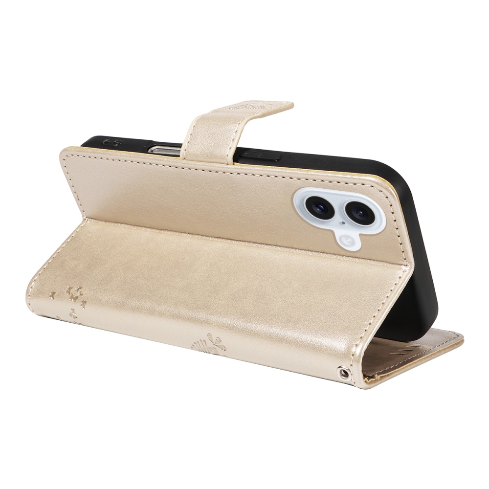 Fák könyvtáska iPhone 17-re - arany