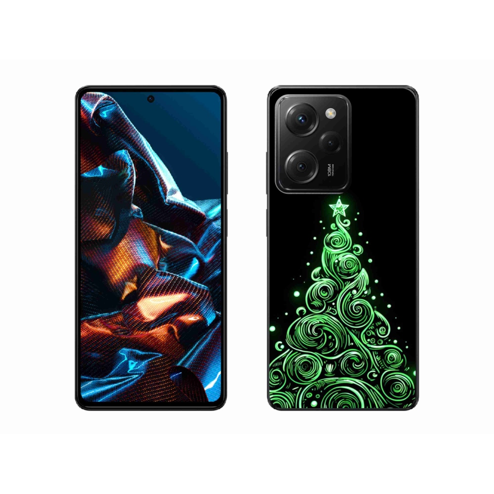 Gél borítás mmCase a Xiaomi Poco X5 Pro 5G számára - neon karácsonyfa 3