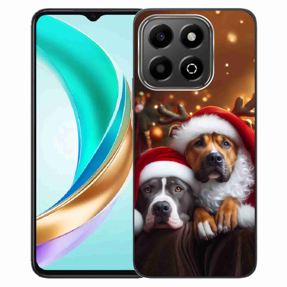 Gél borító mmCase a Honor X6b számára - Karácsonyi kutyák