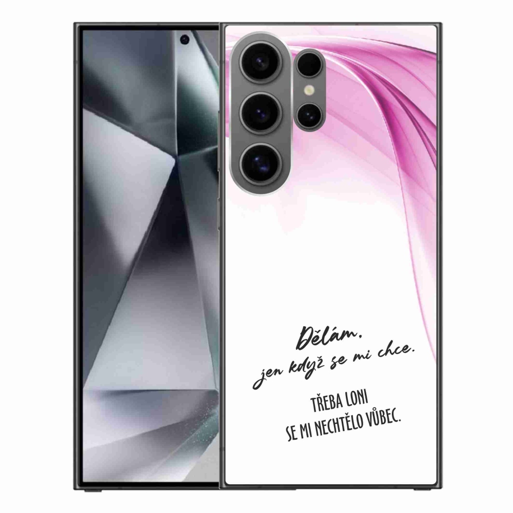 Gél borító mmCase Samsung Galaxy S24 Ultra készülékhez - vicces szöveg 12 fehér háttér