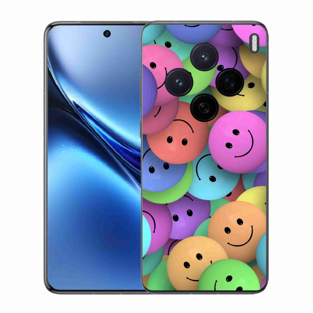 Zselés borítás mmCase a Vivo X200 5G készülékhez - színes smiley-k