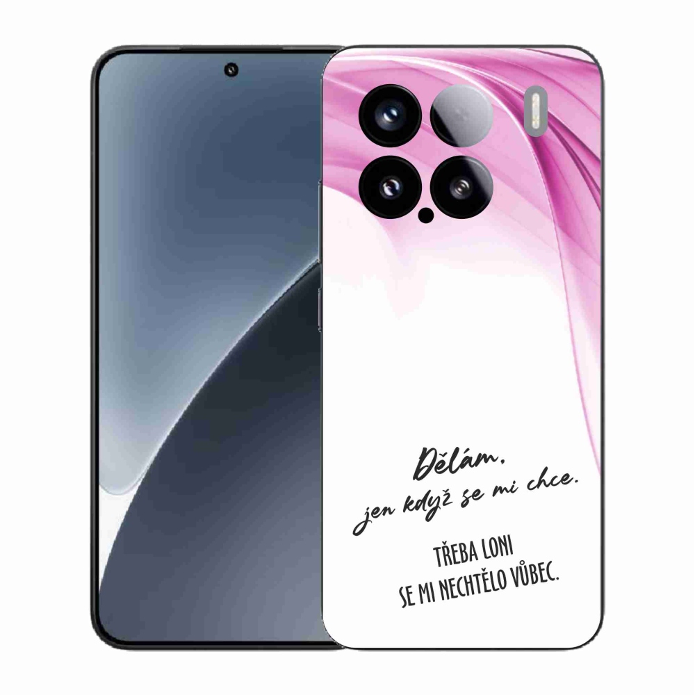 Gél borító mmCase a Xiaomi 15-öshöz - vicces szöveg 12 fehér háttérrel