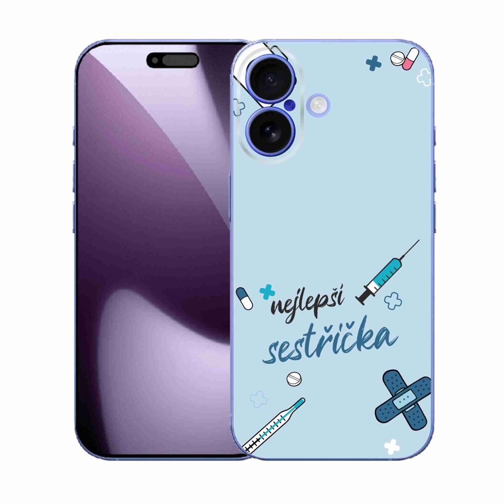 Gél borító mmCase iPhone 17 - a legjobb kishúg kék háttérrel