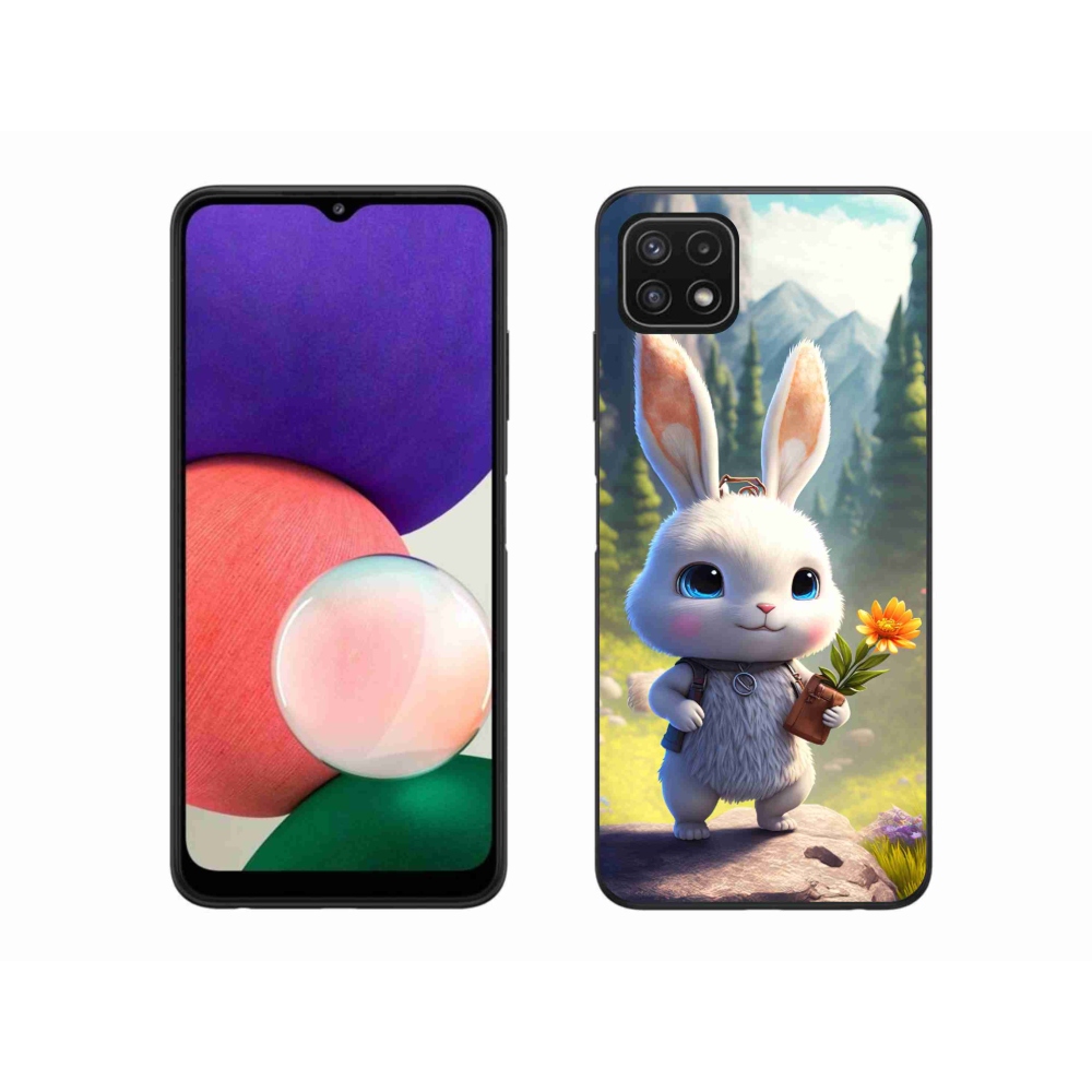 Zselés borítás mmCase Samsung Galaxy A22 5G - aranyos nyuszi